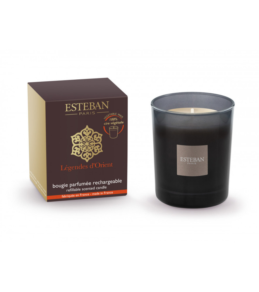 ESTEBAN Bougie parfumée initiale rechargeable LÉGENDES d'ORIENT 180g ESTEBAN Bougie parfumée initiale rechargeable LÉGENDES d'ORIENT 180g