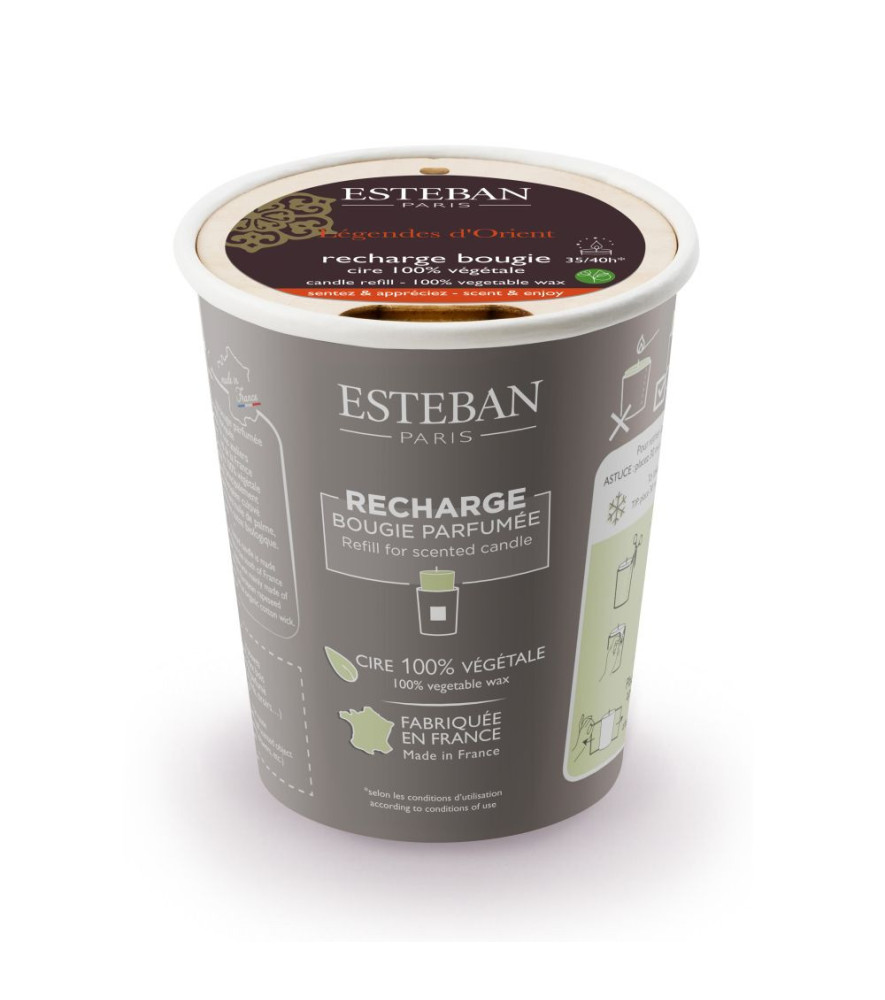 ESTEBAN Recharge pour bougie parfumée LÉGENDES d'ORIENT 180g ESTEBAN Recharge pour bougie parfumée LÉGENDES d'ORIENT 180g