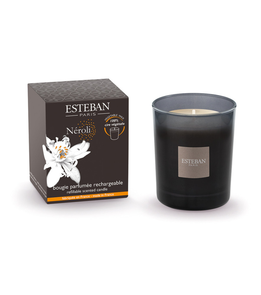 ESTEBAN Bougie parfumée rechargeable NÉROLI 180g ESTEBAN Bougie parfumée rechargeable NÉROLI 180g