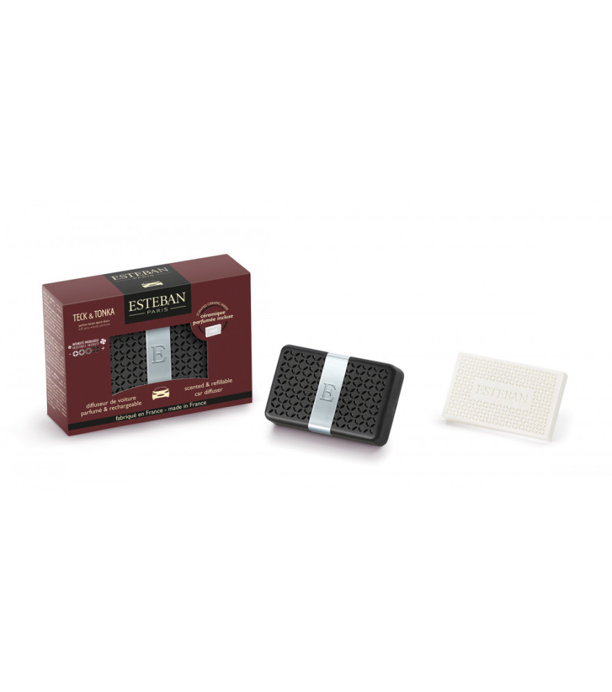 ESTEBAN Diffuseur de voiture parfumé et rechargeable TECK & TONKA ESTEBAN Diffuseur de voiture parfumé et rechargeable TECK & TONKA