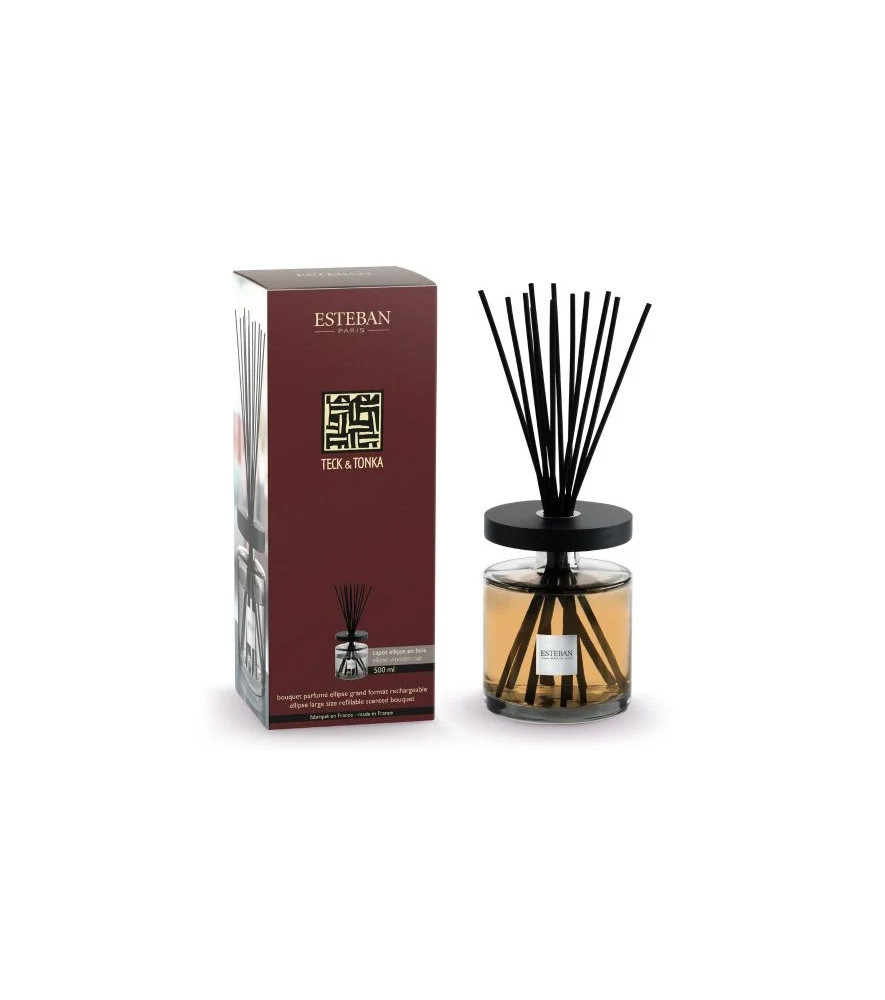 ESTEBAN Bouquet parfumé Ellipse rechargeable TECK & TONKA 500ml ESTEBAN Bouquet parfumé Ellipse rechargeable TECK & TONKA 500ml