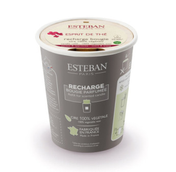 ESTEBAN Recharge pour bougie décorative parfumée  ESPRIT de THÉ 180g