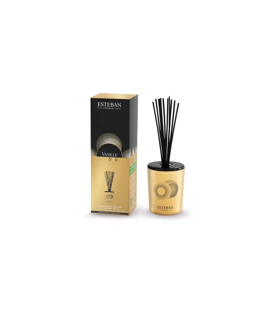 ESTEBAN Bouquet parfumé décoratif rechargeable VANILLE d'OR 100ml ESTEBAN Bouquet parfumé décoratif rechargeable VANILLE d'OR 100ml