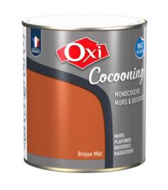 Peinture OXI murs et boiseries COCOONING mat velours  brique  2,5L