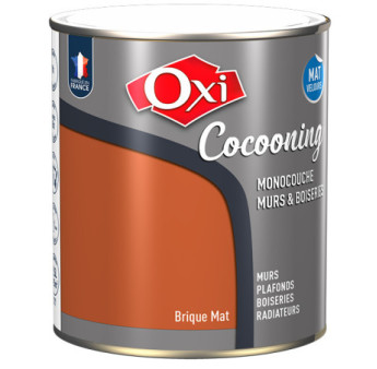 Peinture OXI murs et boiseries COCOONING mat velours  brique  2,5L