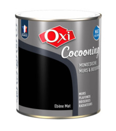 Peinture OXI murs et boiseries COCOONING mat velours  ebene  2,5L
