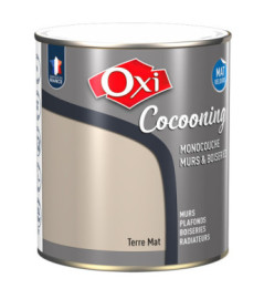 Peinture OXI murs et boiseries COCOONING mat velours  terre  2,5L