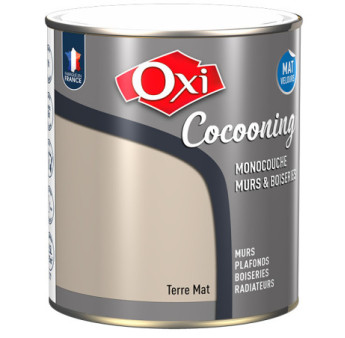 Peinture OXI murs et boiseries COCOONING mat velours  terre  2,5L