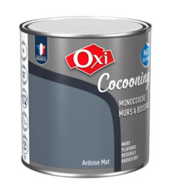 Peinture OXI murs et boiseries COCOONING mat velours  ardoise  0,5L
