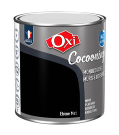 Peinture OXI murs et boiseries COCOONING mat velours  ebene  0,5L