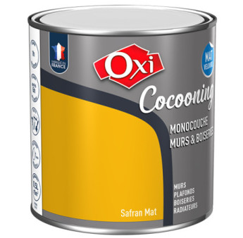 Peinture OXI murs et boiseries COCOONING mat velours  safran  0,5L