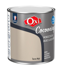 Peinture OXI murs et boiseries COCOONING mat velours  terre  0,5L