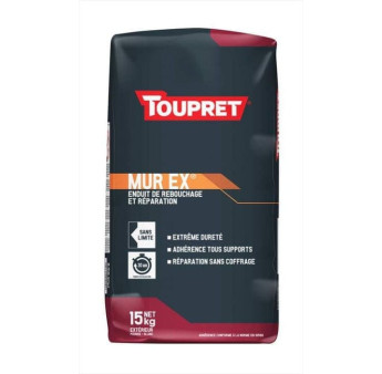 Enduit de rebouchage et réparation extérieur TOUPRET Bâtiment Mur-Ex 15kg