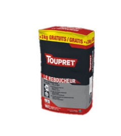 Enduit de rebouchage TOUPRET Bâtiment Le Reboucheur 15kg + 3kg gratuit