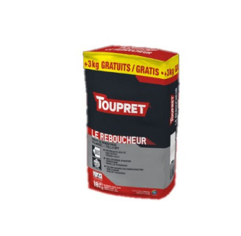 Enduit de rebouchage TOUPRET Bâtiment Le Reboucheur 15kg + 3kg gratuit