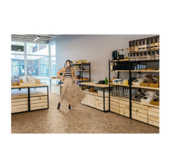 Revêtement de sol GERFLOR Création 70 connect 0091 OSB Natural dalles de 70,1x70,1cm