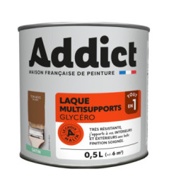 Laque ADDICT multi-supports satin ton bois RAL 8003 0,5L