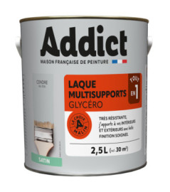 Laque ADDICT multi-supports satin cendre RAL 7035 2,5L