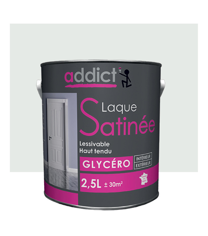 Laque ADDICT glycéro satin 2,5L coton Laque ADDICT glycéro satin 2,5L coton