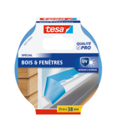 Adhésif de masquage Finitions Parfaites Special Bois et Fenêtres TESA bleu 25mx38m