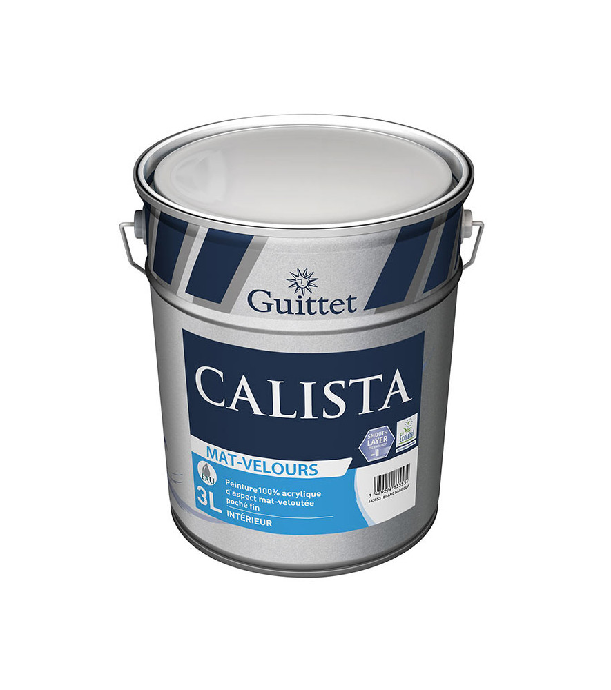 Peinture GUITTET Calista mat velours base GUP 3L Peinture GUITTET Calista mat velours base GUP 3L