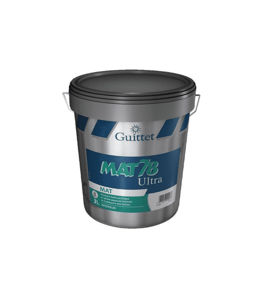 Peinture GUITTET Mat 78 ultra teinte pastel 3L Peinture GUITTET Mat 78 ultra teinte pastel 3L