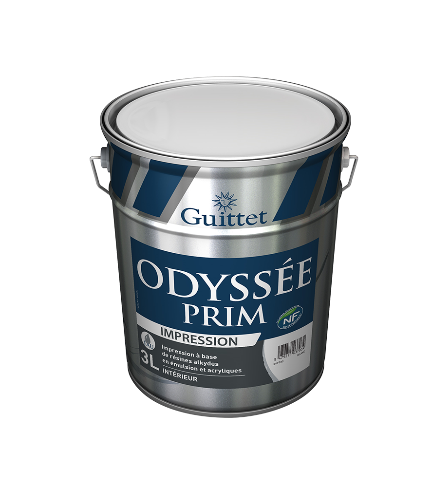 Peinture GUITTET Odyssée prim blanc 3L Peinture GUITTET Odyssée prim blanc 3L