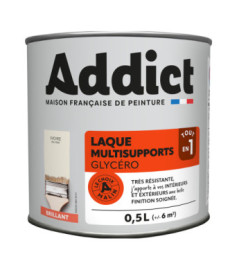 Laque ADDICT multi-supports brillante blanc cassé-ivoire RAL 9001 0,5L