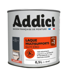 Laque ADDICT multi-supports brillante gris anthracite RAL 7016 0,5L