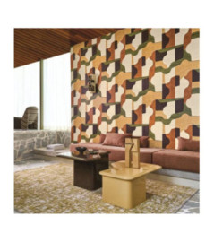 Papier peint CASAMANCE Collection MODERNISMO AMBRE/KAKI 76820304