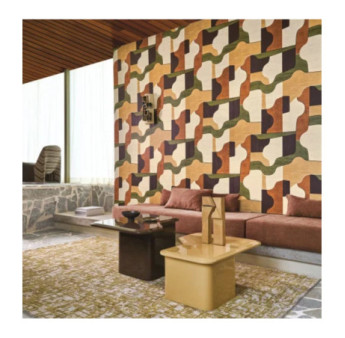 Papier peint CASAMANCE Collection MODERNISMO AMBRE/KAKI 76820304