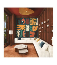 Panoramique CASAMANCE Collection MODERNISMO JORGE PÉTROLE/GARANCE 76863568 300x68cm