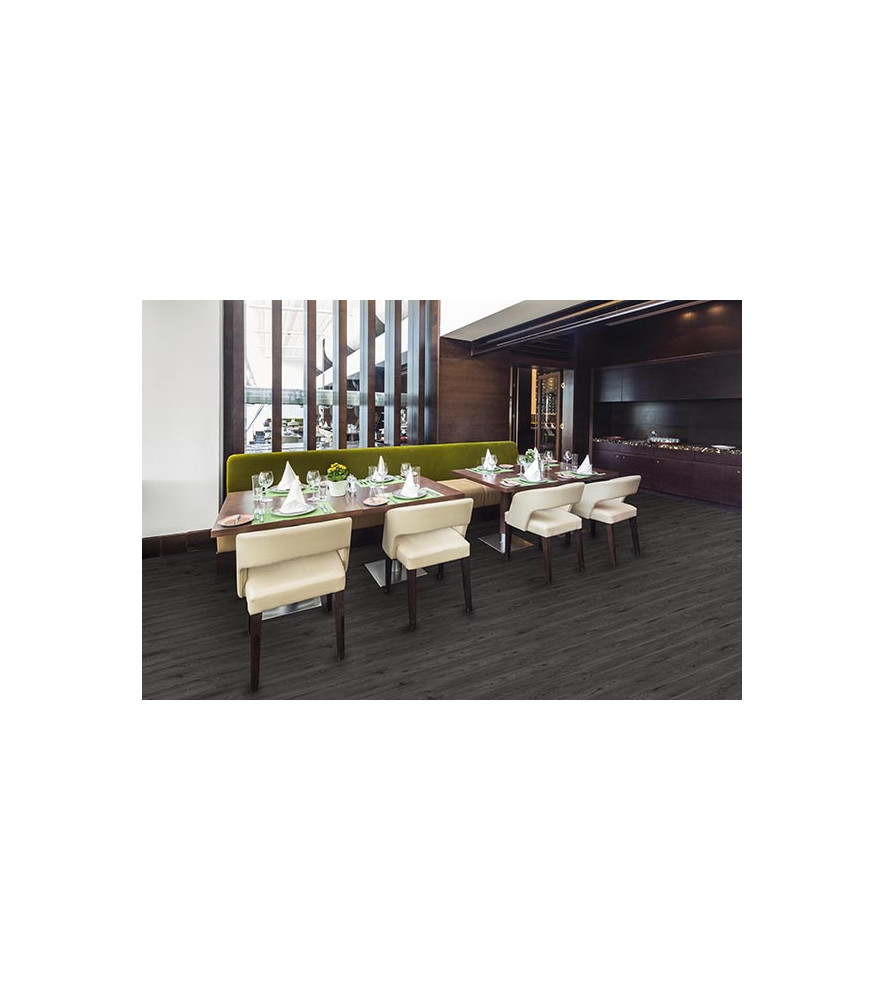 Revêtement de sol DECORALIA LVT dry-back 55 Chêne noir paquet de 3,34m² lames de 121,92x22,86cm Revêtement de sol DECORALIA LVT dry-back 55 Chêne noir paquet de 3,34m² lames de 121,92x22,86cm