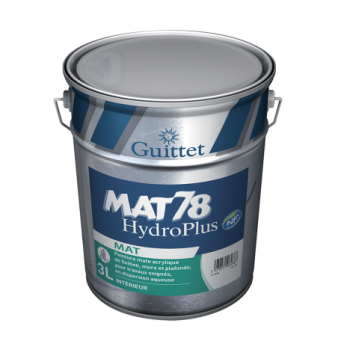 Peinture GUITTET Mat 78 hydroplus blanc 3L