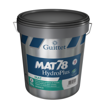 Peinture GUITTET Mat 78 hydroplus blanc 15L
