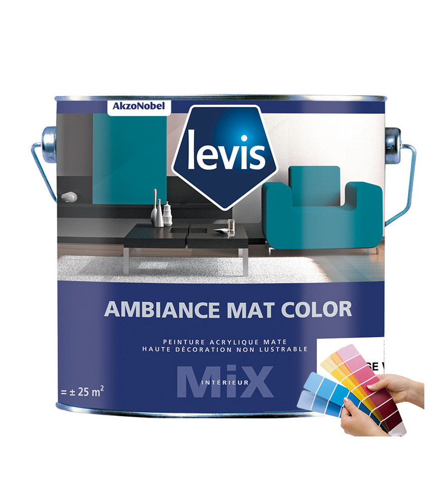 Peinture LEVIS Ambiance mat color blanc 1L Peinture LEVIS Ambiance mat color blanc 1L