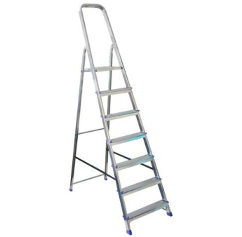 Escabeau VERITT acier-alu 7 marches -  3,25m