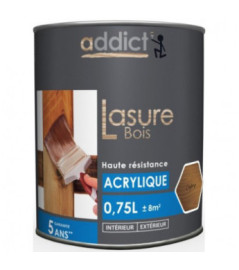 Lasure bois ADDICT acrylique chêne 0,75L