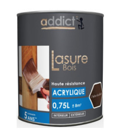 Lasure bois ADDICT acrylique chêne rustique 0,75L