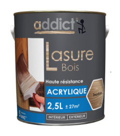 Lasure bois ADDICT acrylique incolore 2,5L