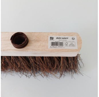 Balai bois FSC 100% piassava naturel