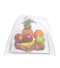 Cloche à nourriture moustiquaire LUANCE blanc 36x36x20cm