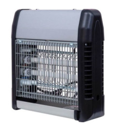 Lampe anti-insectes LUANCE double néon argent/noir