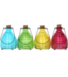 Piège à guêpes LUANCE verre strié X1 multicolore
