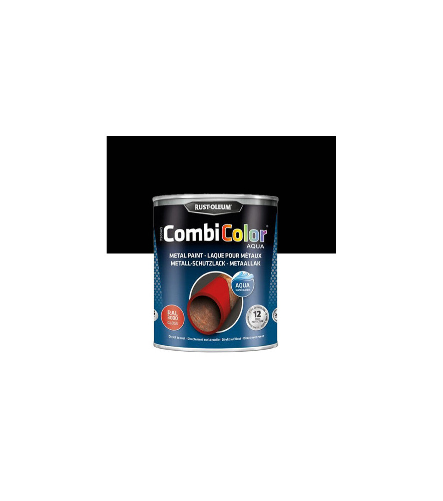Peinture RUST-OLEUM Combicolor Aqua brillant noir RAL 9005 0,75L Peinture RUST-OLEUM Combicolor Aqua brillant noir RAL 9005 0,75L