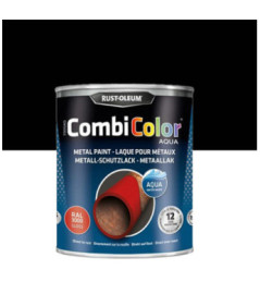 Peinture RUST-OLEUM Combicolor Aqua satin noir RAL 9005 0,75L
