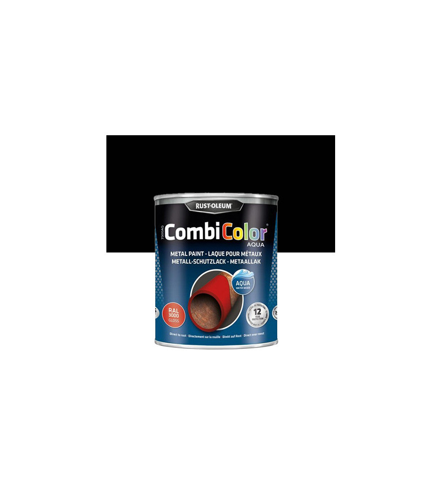 Peinture RUST-OLEUM Combicolor Aqua satin noir RAL 9005 0,75L Peinture RUST-OLEUM Combicolor Aqua satin noir RAL 9005 0,75L