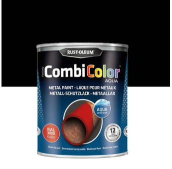 Peinture RUST-OLEUM Combicolor Aqua satin noir RAL 9005 0,75L