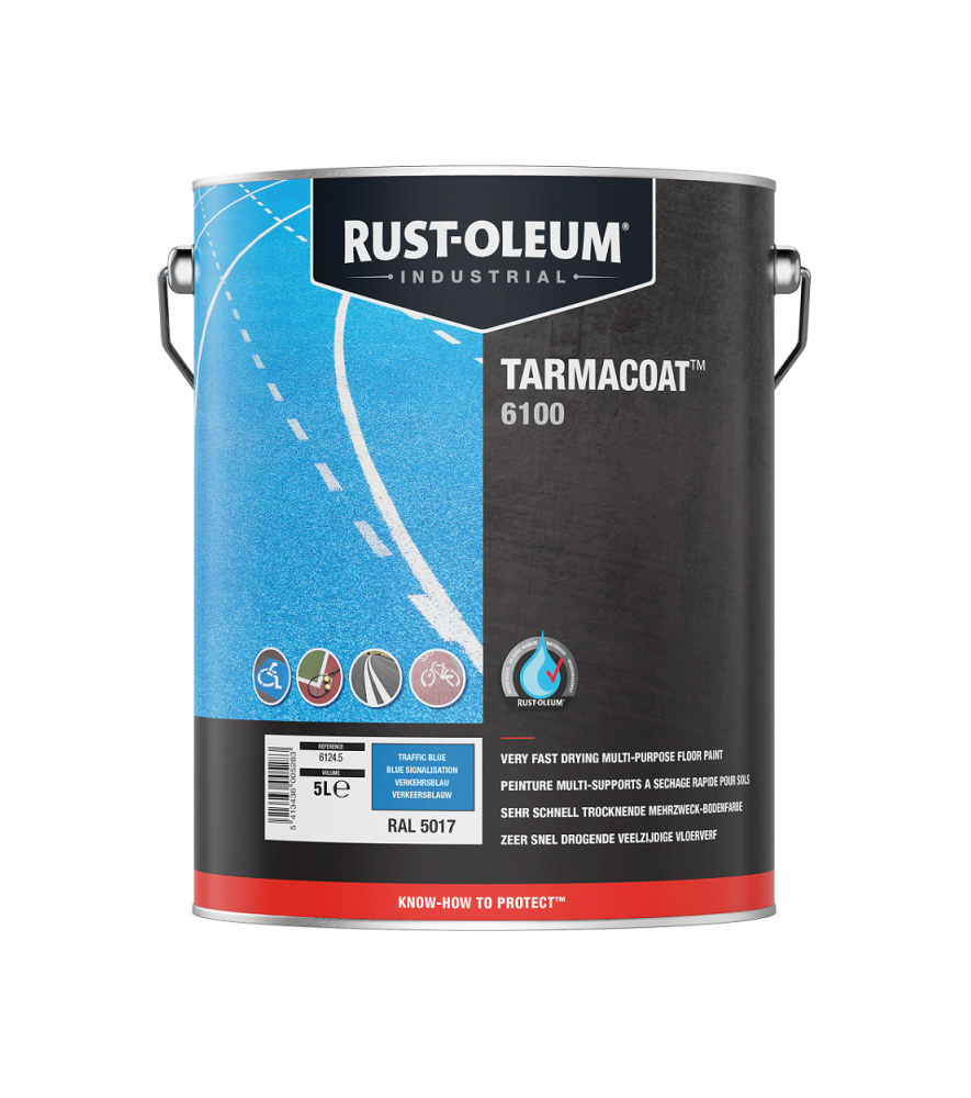 Peinture RUST-OLEUM Tarmacoat RAL 9016 blanc signalisation 5L Peinture RUST-OLEUM Tarmacoat RAL 9016 blanc signalisation 5L
