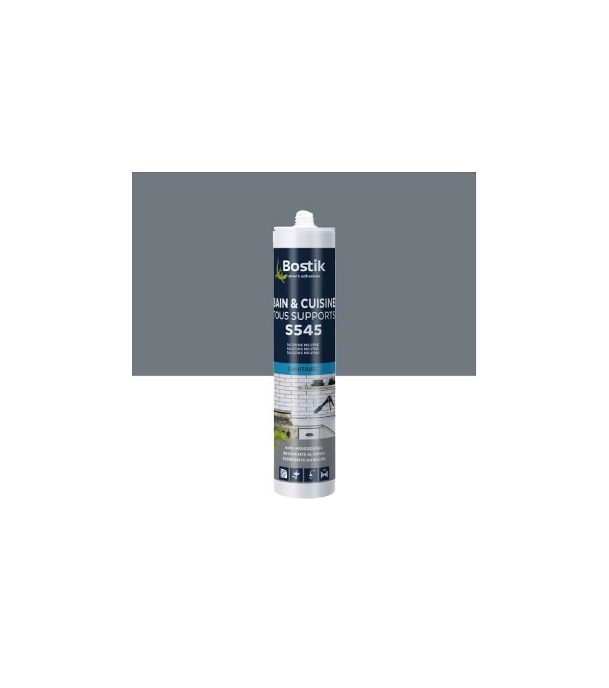 Mastic BOSTIK S545 sanitaire gris anthracite 300ml Mastic BOSTIK S545 sanitaire gris anthracite 300ml